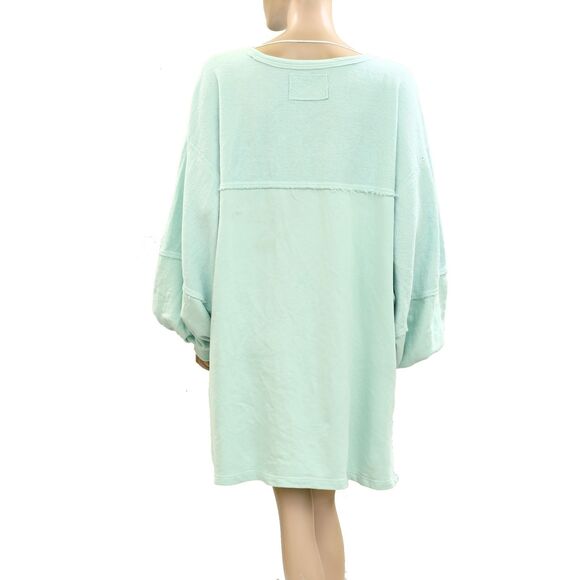 Free People We The Free Coastal Solid Crew Sweatshirt Top Oversized M NWD 277817 - Picture 3 of 5